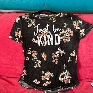 Just Be Kind Burnout T shirt